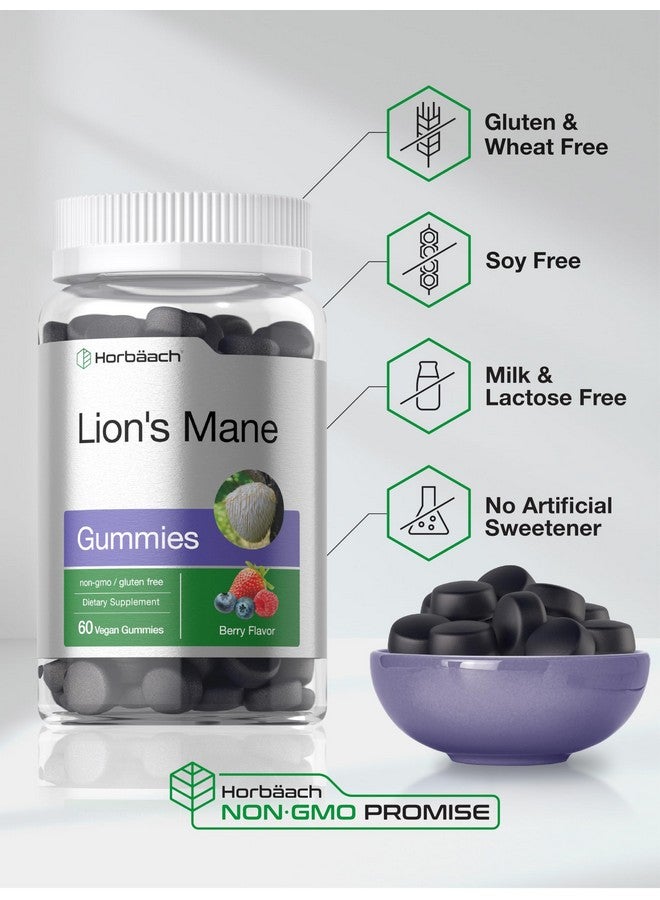 Horbäach Lion's Mane Supplement | 60 Vegan Gummies for Adults | Non-GMO and Gluten Free - Image 5