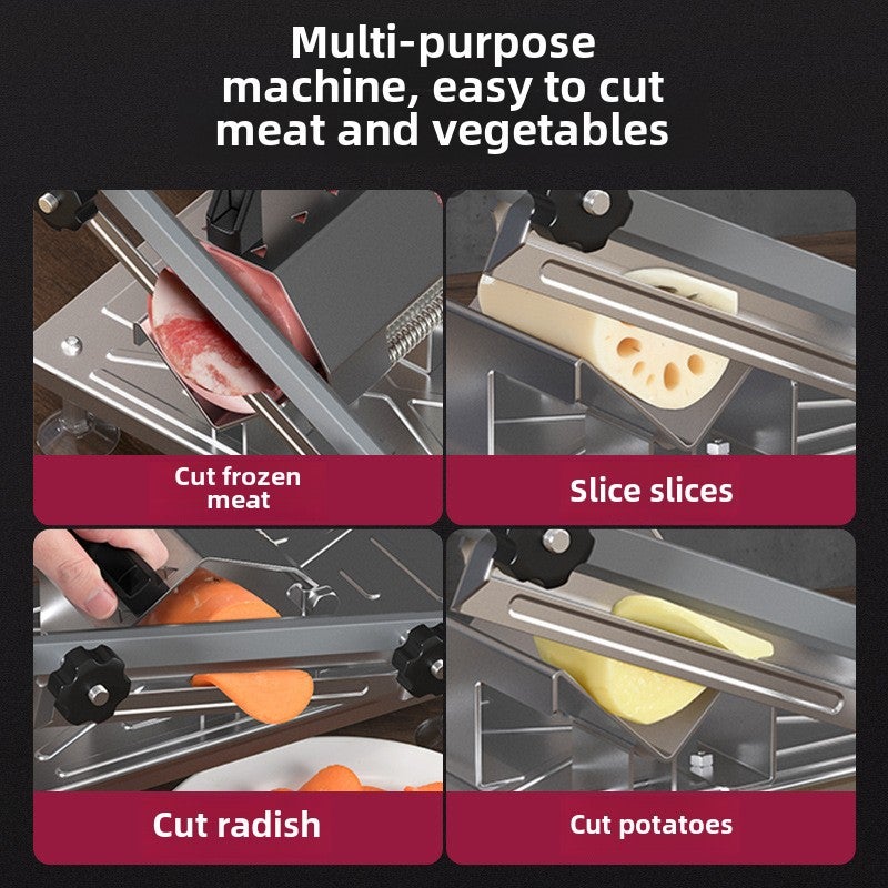 Manual mutton roll slicer multifunctional meat slicer household frozen meat slicer commercial meat slicer artifact(Automatic meat delivery) - Image 3