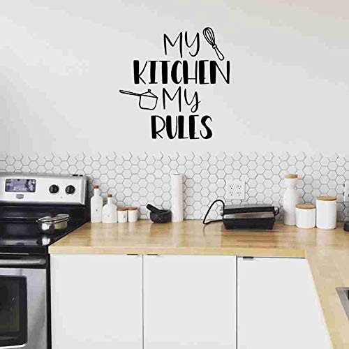 KREEPO My Kitchen My Rules- Wall Sticker for Cafe, Restaurants, Kitchen Wall Stickers Stylish Kitchen Art - Image 2