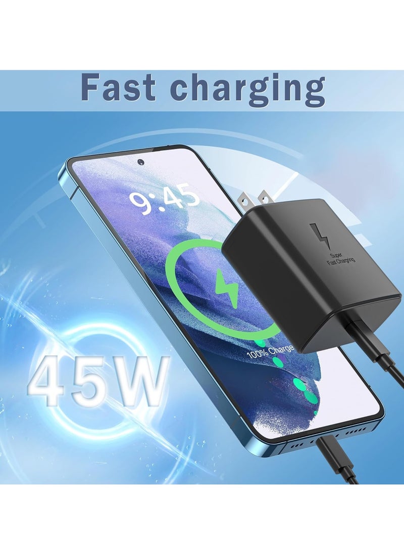Generic - 45W USB-C Super Fast Charging PD Charger - Compatible with S24, S23, S22, S21, S20 Ultra, S24+, S23+, S22+, S21+, A53, A15, A55, A54 - Type-C Power Adapter. - Image 1