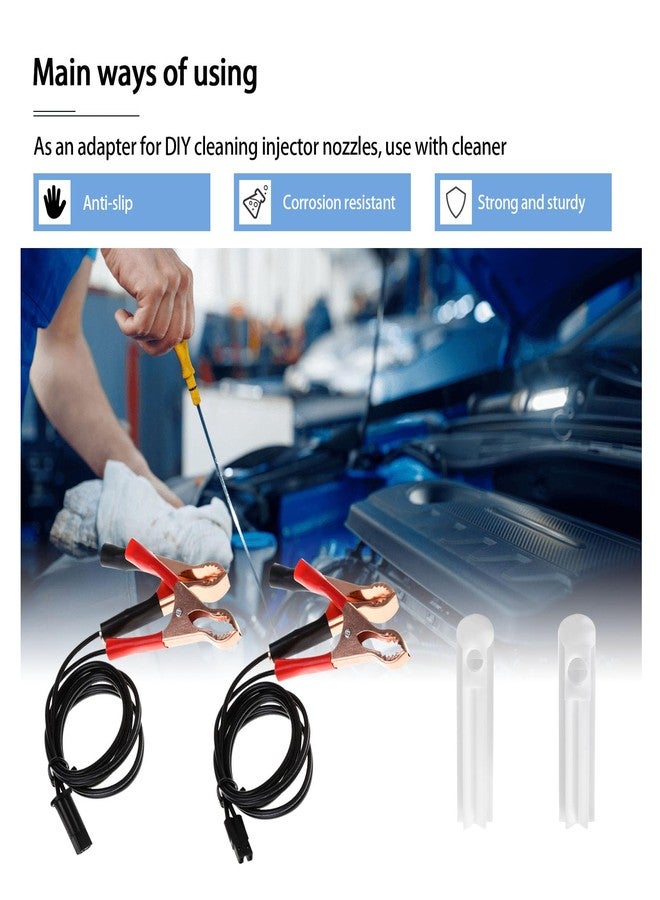 Augeny Auto Fuel Injector Flush Cleaner Adapter, Universal Car Fuel Injection Nozzle Cleaning Assistant Tool Kit, Vehicle DIY Injector Cleaning Tool Set for Auto Motorcycle EV ATV Boat - Image 5