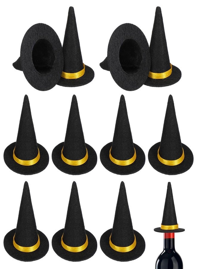 Hemobllo Wine Bottle Decorations: 12pcs Mini Witch Hats for Crafts for Halloween Theme Birthday Party Cake Decorations Wine Bottle Caps DIY Projects Dolls Cake Topper - Image 1