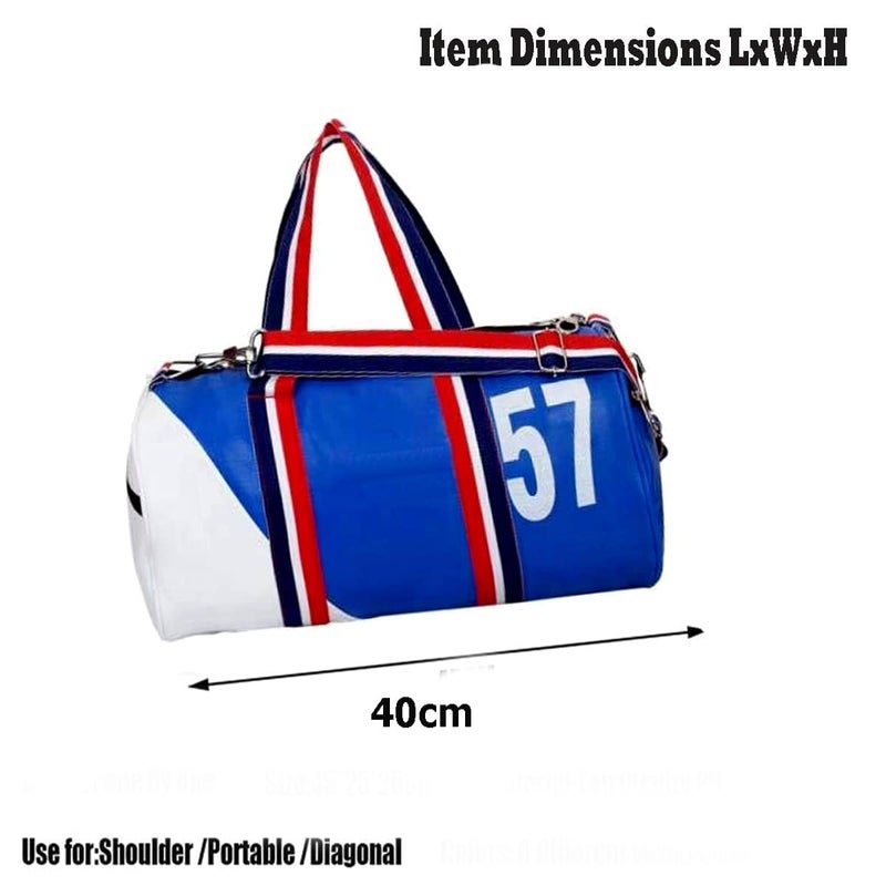 COOL INDIANS Trendy & Classic Gym Bag for Men & Women Leather Sports Gym Bag with Shoulder Strap Duffle Bag Yoga & Travel Bag for Boys & Girls Duffle Bag & Travelling & Outdoor Bag (57 NO Blue) - Image 2