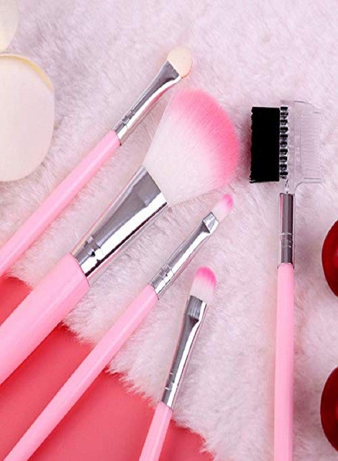 EKANTIK Professional Cosmetic Make Up Soft Hair Brush Set - Pack of 5 (Multicolor) - Image 4