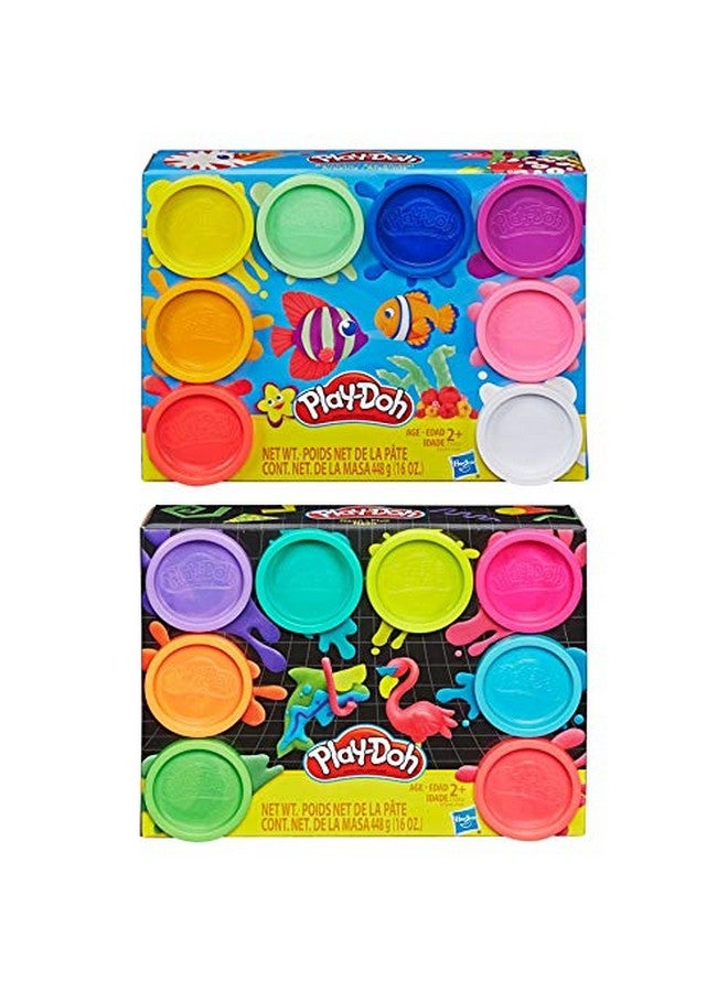 PD باقة بلاي دو 8 عبوات باقة من مركب قوس قزح + 8 عبوات من المركب النيون - Image 1