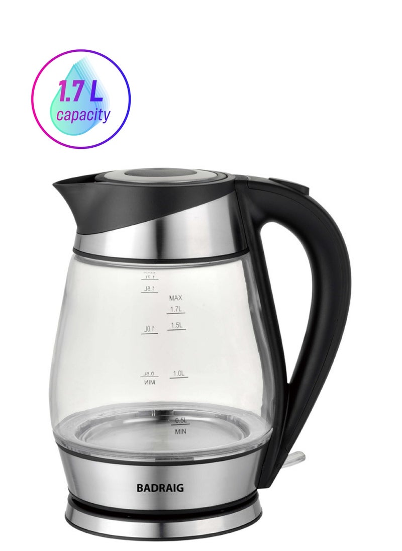 Badraig Electric Water Kettle 1.7L 2200 W Silver/Black  - Image 1