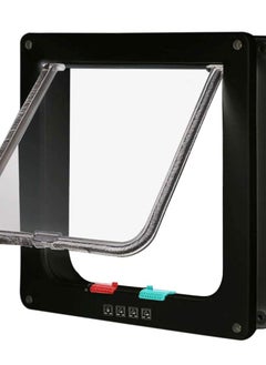 Excefore 4-Way Locking Magnetic Cat Flap, Large Size - Pet Door for Cats and Large Dogs, Interior & Exterior Use, Easy Installation, Outer Size: 11"x 9.8"  - Image 2