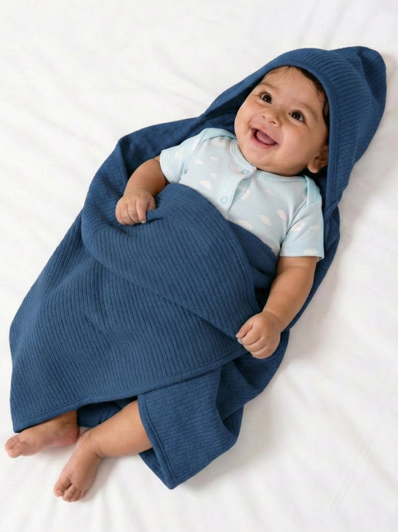Babies Basic Ribbed Cotton Blanket/Swaddle - Image 2
