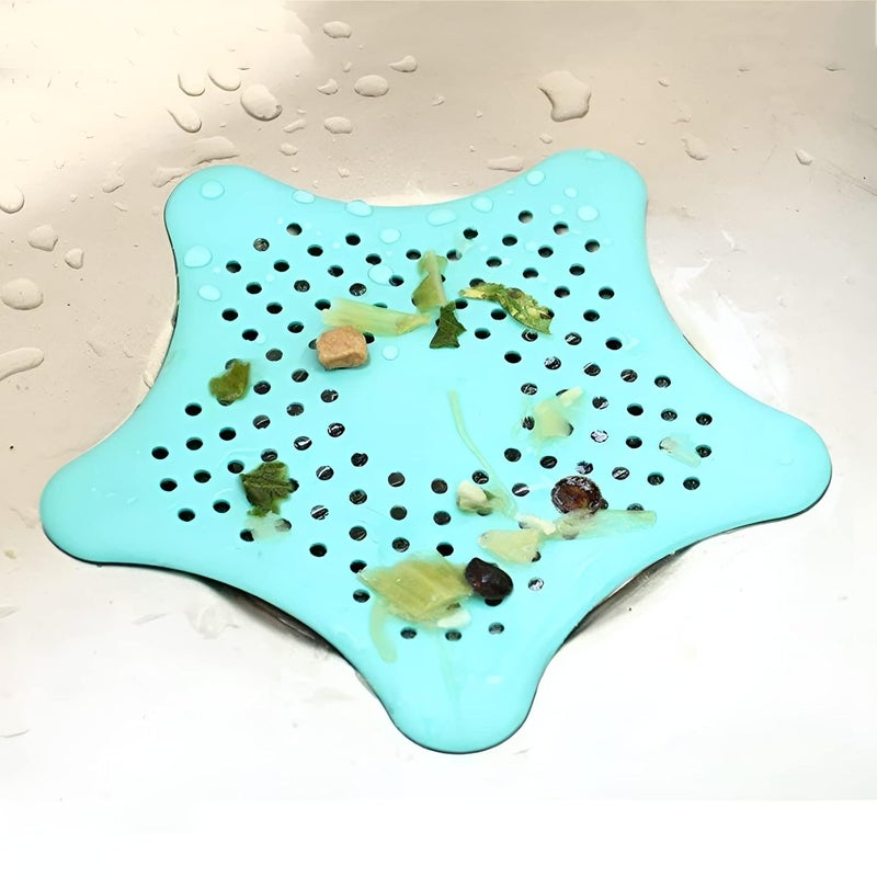 Oblivion Star Shaped Sink Filter Bathroom Hair Catcher Drain Strainers Cover Trap Basin Pack of 10 - Image 4