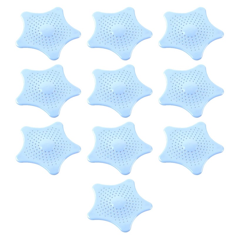 Oblivion Star Shaped Sink Filter Bathroom Hair Catcher Drain Strainers Cover Trap Basin Pack of 10 - Image 1