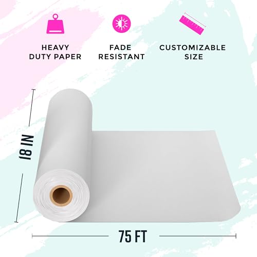 Bryco Goods Kraft Paper Roll - 18” x 75’ (900”) - Pack of 2 - White Easel Paper for Drawing, Painting, Arts & Crafts, Bulletin Boards, and Gift Wrapping - Made in The USA - Image 3