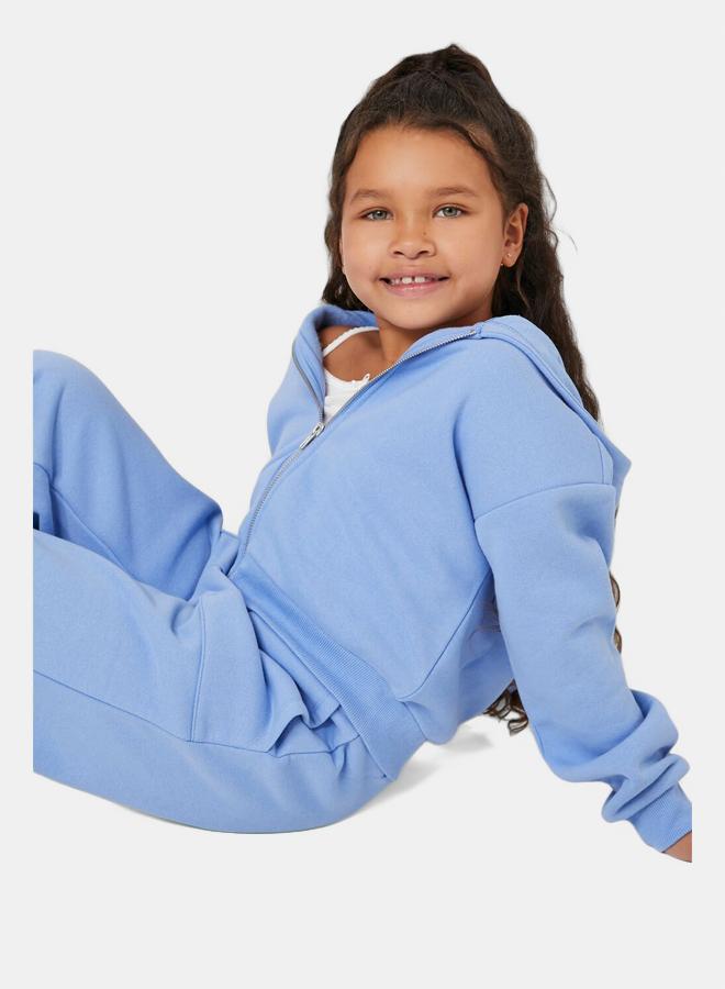 FOREVER 21 Girls Fleece Zip-Up Hoodie (Kids)  - Image 2