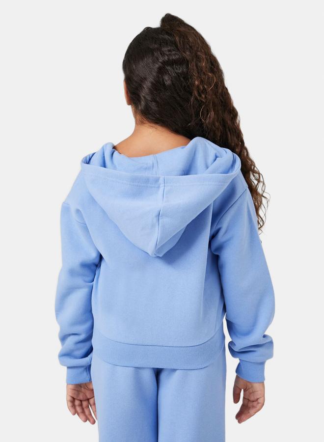 FOREVER 21 Girls Fleece Zip-Up Hoodie (Kids)  - Image 4