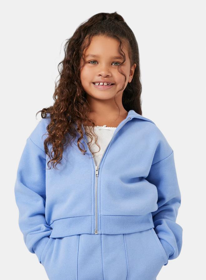 FOREVER 21 Girls Fleece Zip-Up Hoodie (Kids)  - Image 1