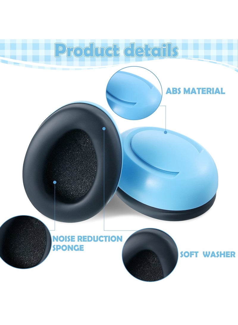 SOLARAE Adjustable Baby Ear Protection Earmuffs - Suitable for 2-24 Months Noise Reduction Earphones with Cloth Bag for Newborns Blue - Image 2