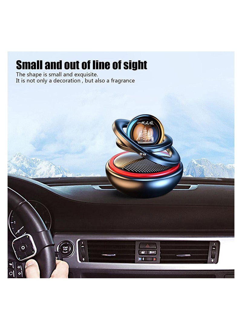 Y&D Car Air Freshener | Car-Mounted Solar-Powered Rotating Perfume Decor Safe for Children Women Fragrance Diffuser Aromatherapy Vehicles - Image 4