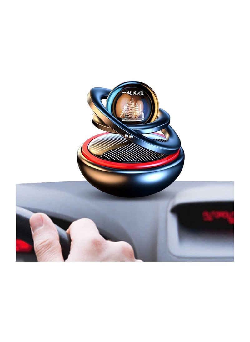 Y&D Car Air Freshener | Car-Mounted Solar-Powered Rotating Perfume Decor Safe for Children Women Fragrance Diffuser Aromatherapy Vehicles - Image 1