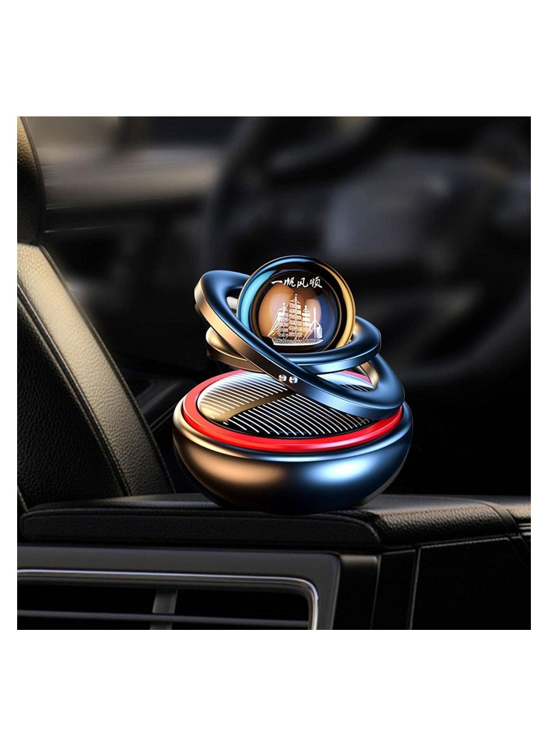 Y&D Car Air Freshener | Car-Mounted Solar-Powered Rotating Perfume Decor Safe for Children Women Fragrance Diffuser Aromatherapy Vehicles - Image 2