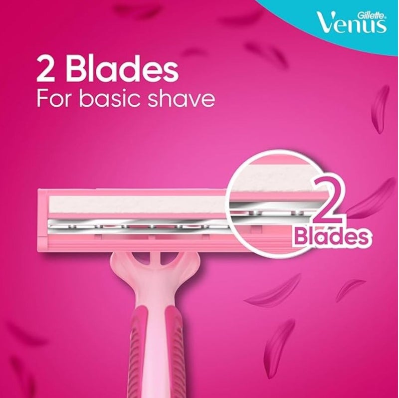 Gillette Venus Daisy 2  Razor For Women Ultragrip - 5 Pieces - Image 2