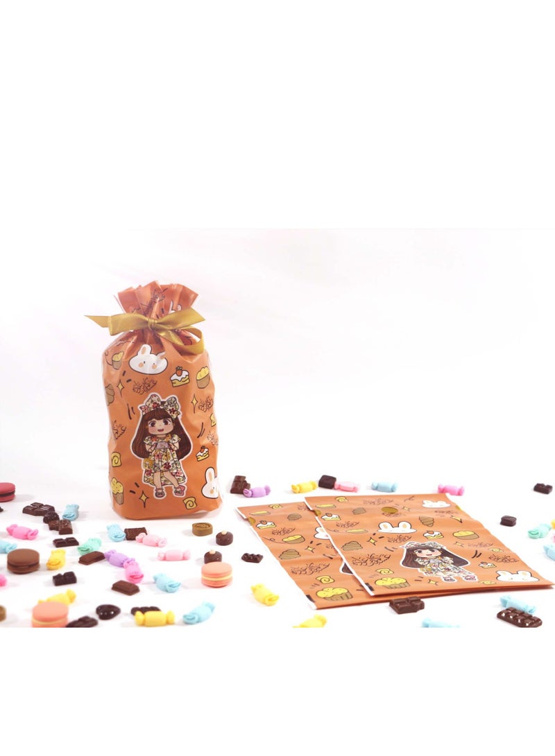 50 Pieces Ramadan Kareem Gift Bags Plastic Candy Cookie Sweets Bags Eid Mubarak Muslim Party Gift Bags 14.5×23cm - Image 2