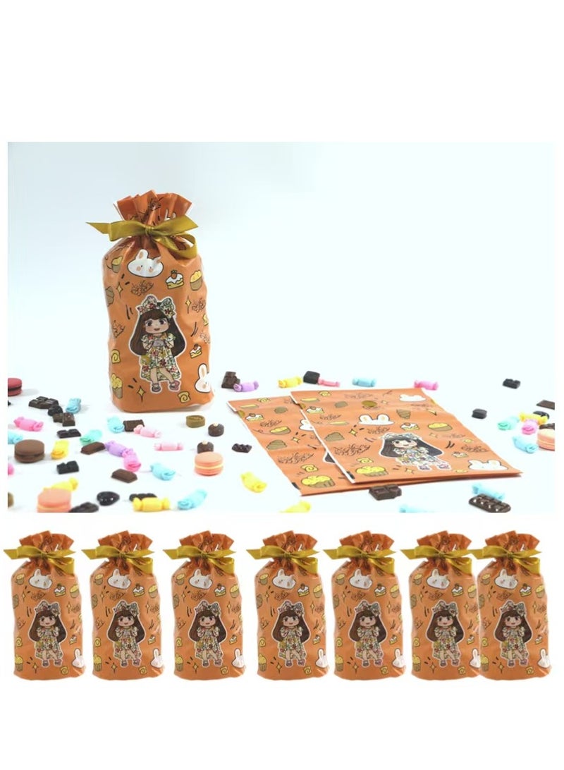 50 Pieces Ramadan Kareem Gift Bags Plastic Candy Cookie Sweets Bags Eid Mubarak Muslim Party Gift Bags 14.5×23cm - Image 1