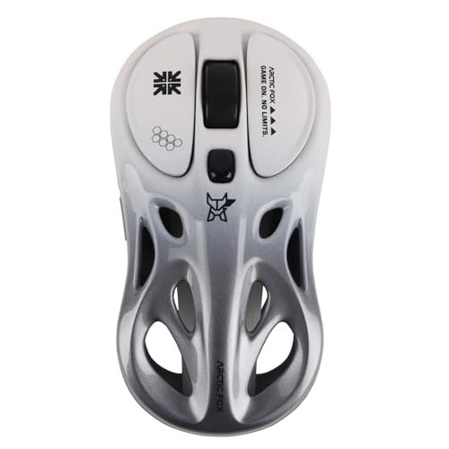 Arctic Fox Alien-X Gaming Wireless Mouse, Tri-Mode (2.4G/Bluetooth/Wired), 4800 DPI, 1000Hz Ergonomic Hollow RGB Rechargeable Type-C for Mac/Laptop/iPad/Office (Silver) - Image 1