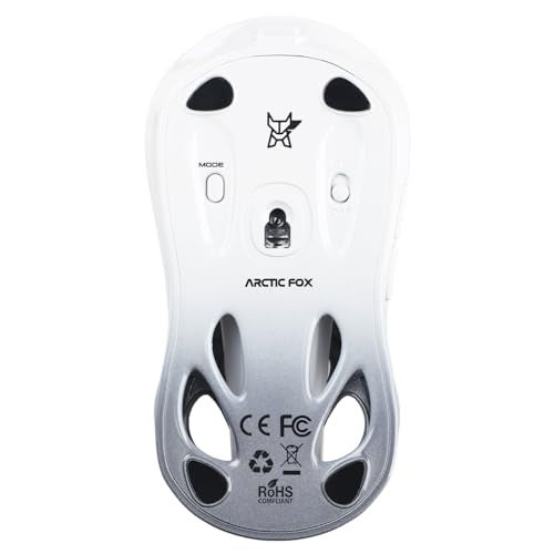 Arctic Fox Alien-X Gaming Wireless Mouse, Tri-Mode (2.4G/Bluetooth/Wired), 4800 DPI, 1000Hz Ergonomic Hollow RGB Rechargeable Type-C for Mac/Laptop/iPad/Office (Silver) - Image 2