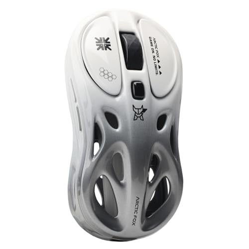 Arctic Fox Alien-X Gaming Wireless Mouse, Tri-Mode (2.4G/Bluetooth/Wired), 4800 DPI, 1000Hz Ergonomic Hollow RGB Rechargeable Type-C for Mac/Laptop/iPad/Office (Silver) - Image 4
