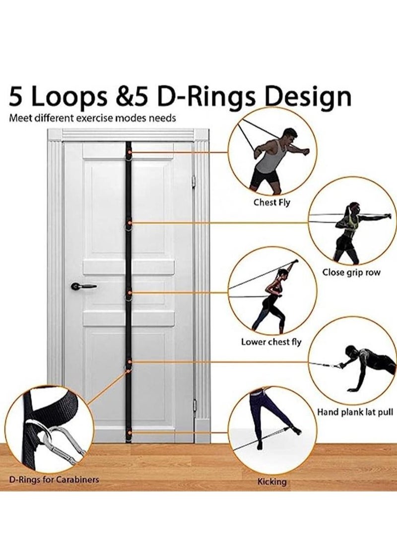Door Anchor Strap for Resistance Bands,Workout Resistance Band Door Anchor Portable Easy Assemble Secure Multi Point Anchor Gym for Home Fitness Heavy Duty Door Anchor - Image 4
