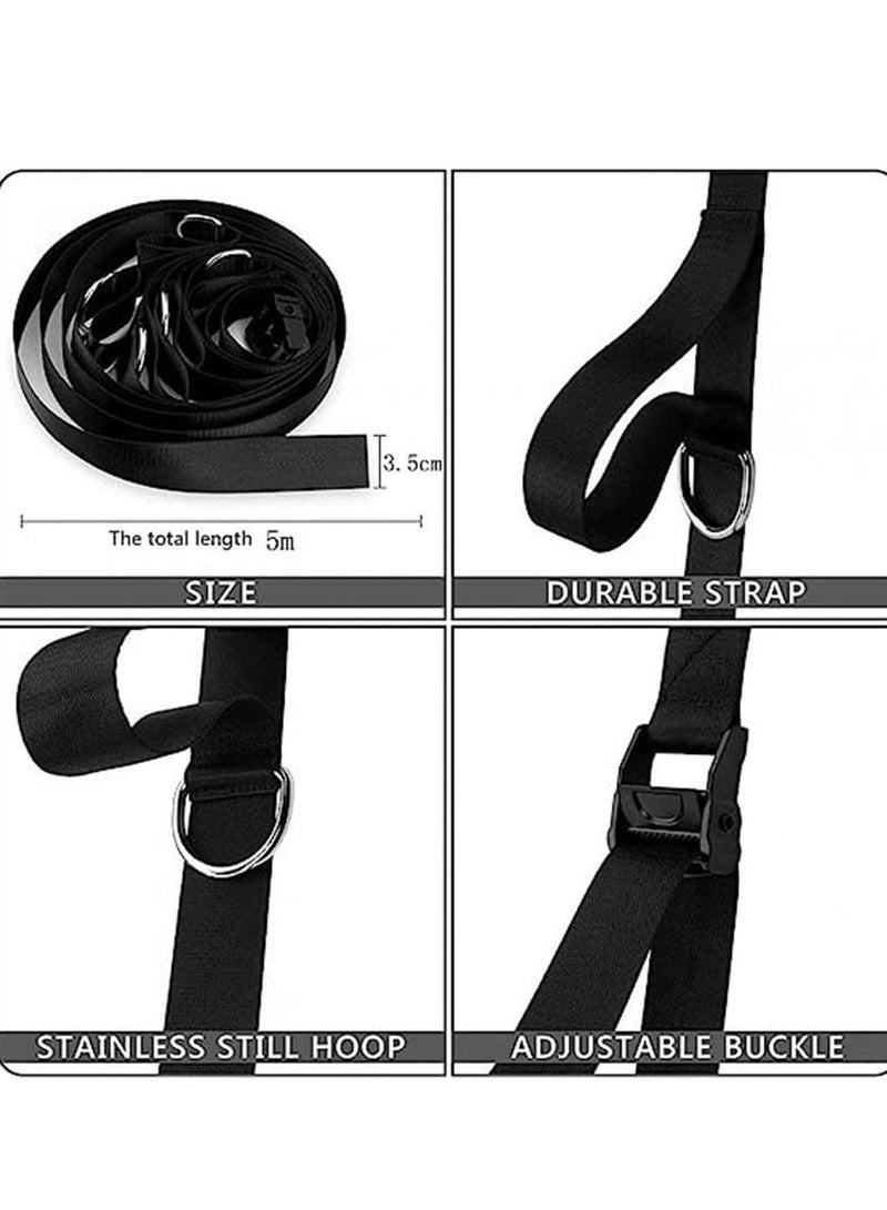 Door Anchor Strap for Resistance Bands,Workout Resistance Band Door Anchor Portable Easy Assemble Secure Multi Point Anchor Gym for Home Fitness Heavy Duty Door Anchor - Image 2