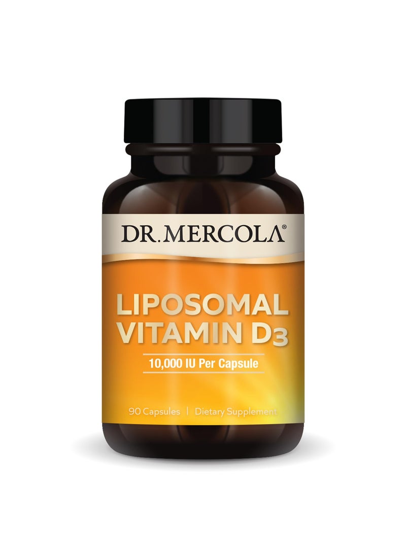 Dr. Mercola Liposomal Vitamin D3, 10,000 IU Per Capsule, 90 Capsules, Dietary Supplement  - Image 1