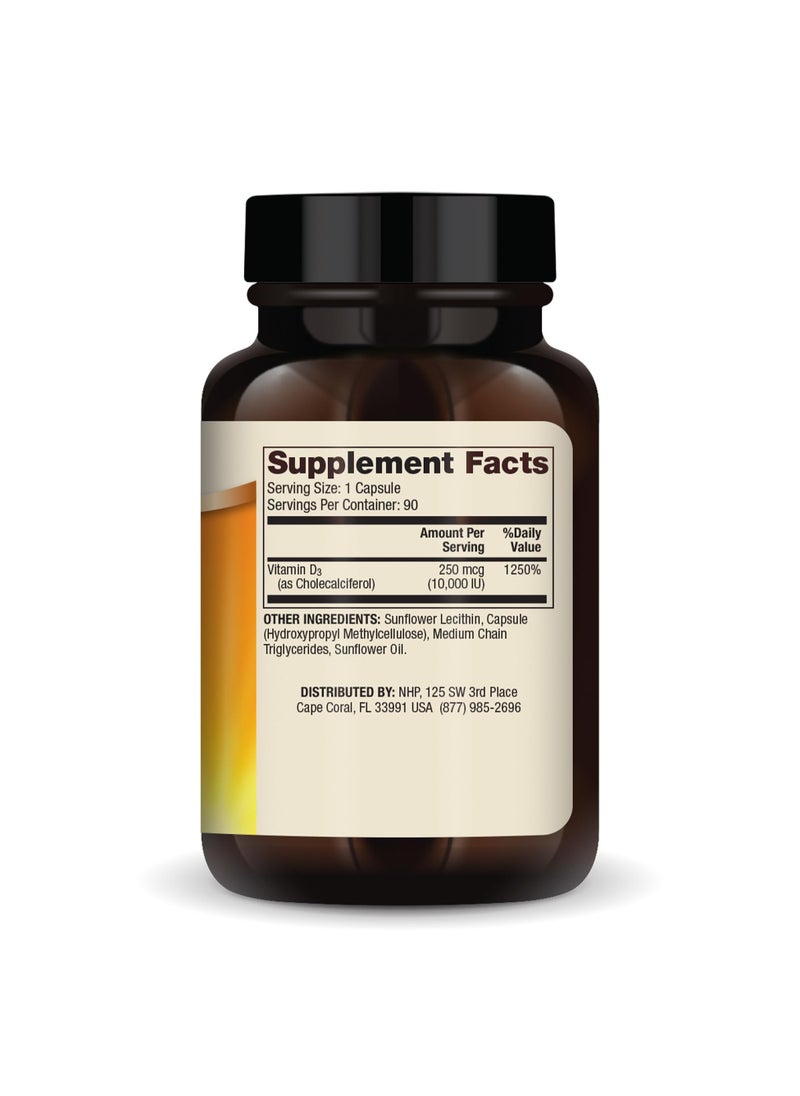 Dr. Mercola Liposomal Vitamin D3, 10,000 IU Per Capsule, 90 Capsules, Dietary Supplement  - Image 2