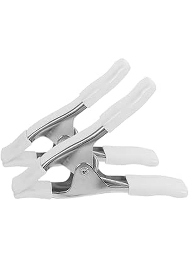 2Pcs Heavy Duty Spring Clips Non A Clamps For Backdrop Stands Photography Black - Image 1