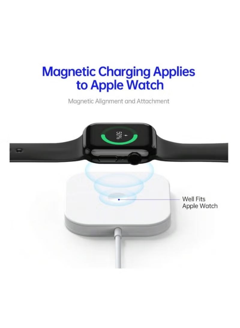 General 15 watt 3-in-1 MagSafe Wireless Charger With Charging Stand Compatible With iPhone 15 /14 /13 /12 Series, Apple Watch, Airpods 3  Airpods pro  - Image 5