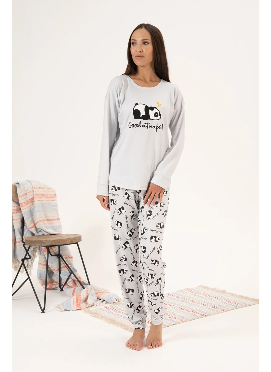 REMSA Women's Thermal Pajama Set 24486 Gray