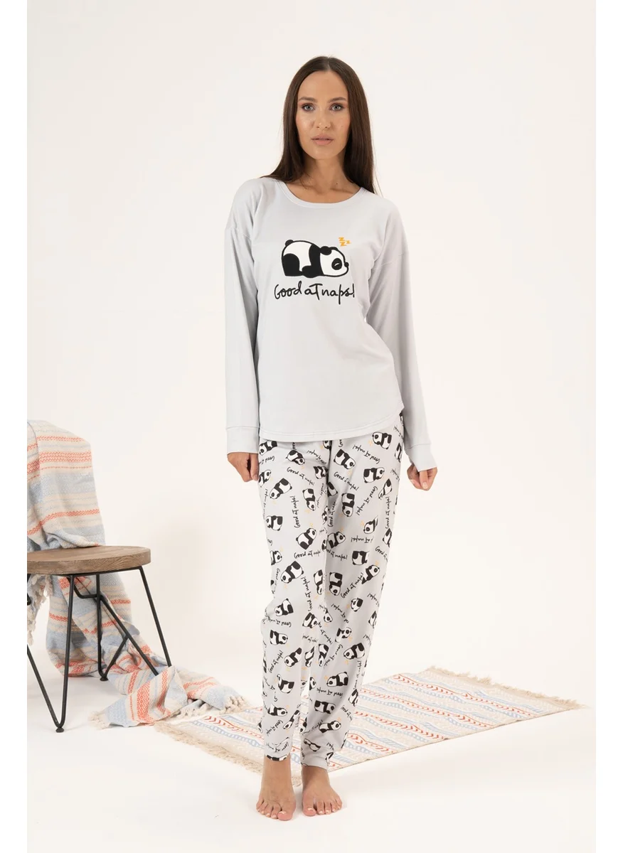 REMSA Women's Thermal Pajama Set 24486 Gray