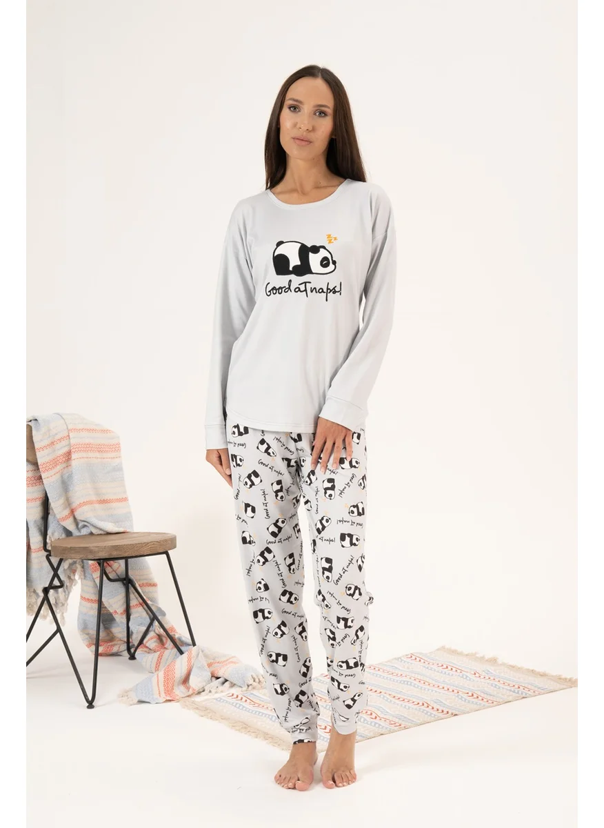 REMSA Women's Thermal Pajama Set 24486 Gray