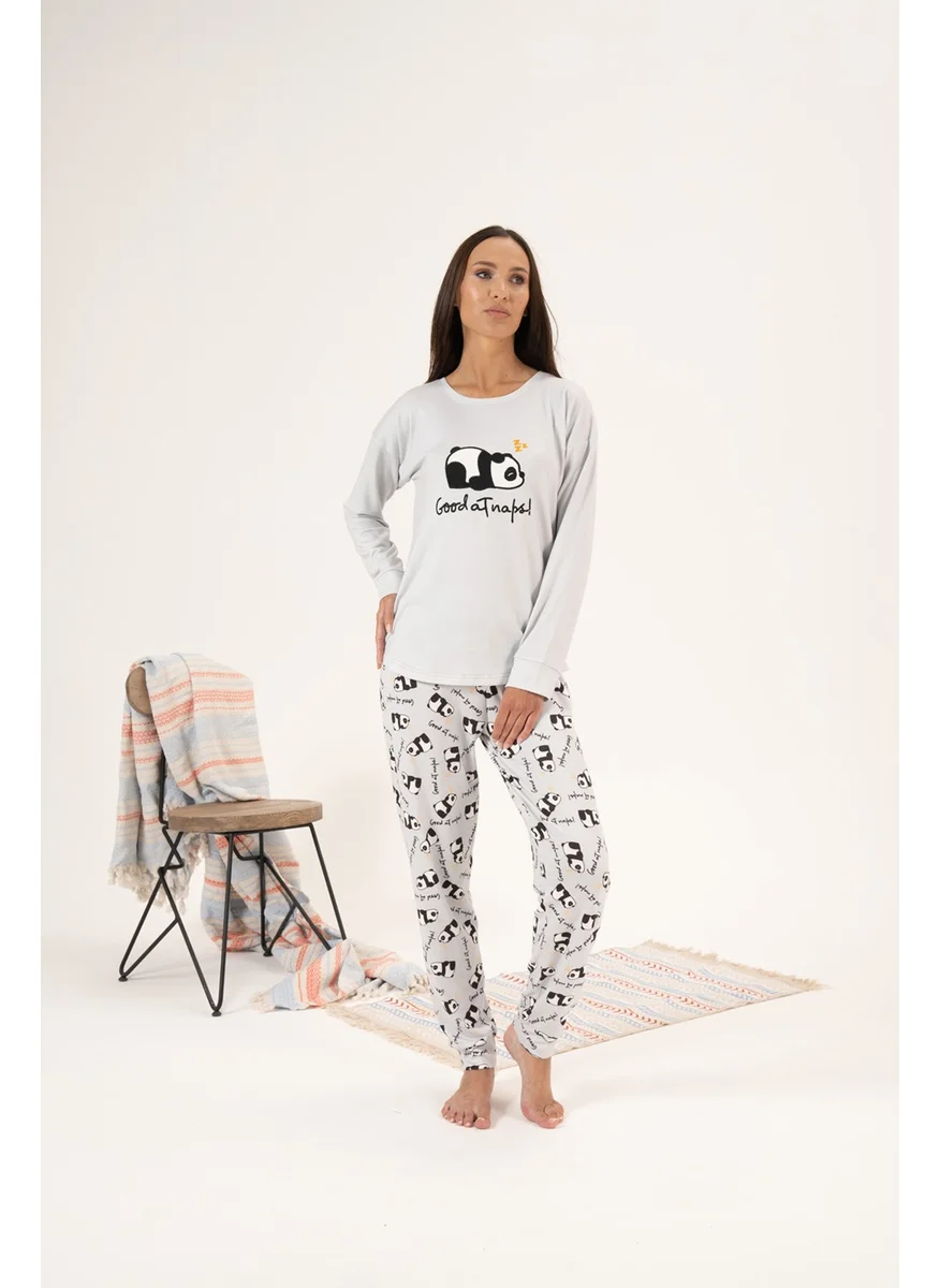 REMSA Women's Thermal Pajama Set 24486 Gray