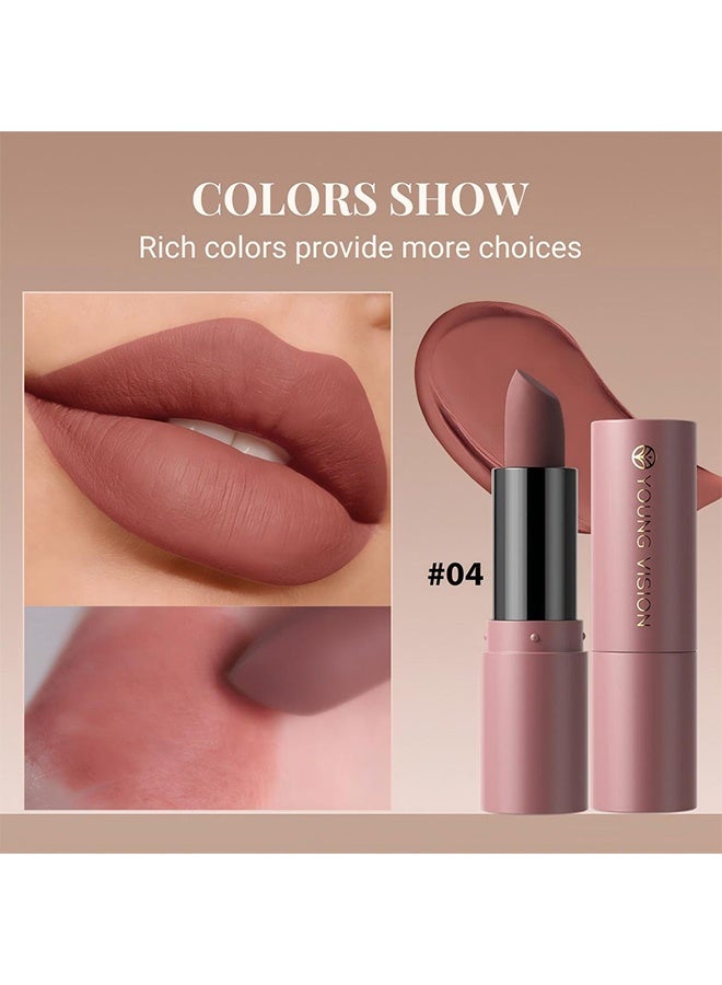 YOUNG VISION Lipstick - Full-Pigment Long-Wearing Lip Color with Smooth Comfortable Finish for Soft Velvet-Looking Lips,#04 - Image 2