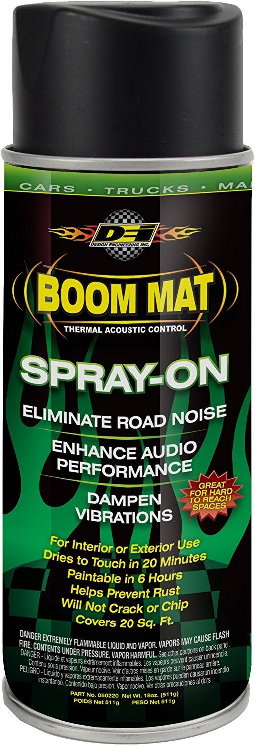 Design Engineering 050220 Boom Mat Spray-on Sound Deadening to Reduce Unwanted Road Noise and Vibration 18 Ounce (2 Pack) - Image 1