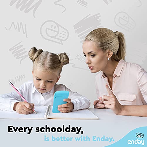 Enday Calculator Blue, Basic Small Solar and Battery Operated, Large Display Four Function, Auto Powered Handheld Calculator School and Kids Available in Green, Red, Purple, Grey, Pink, 1 PK – by Enday - Image 5