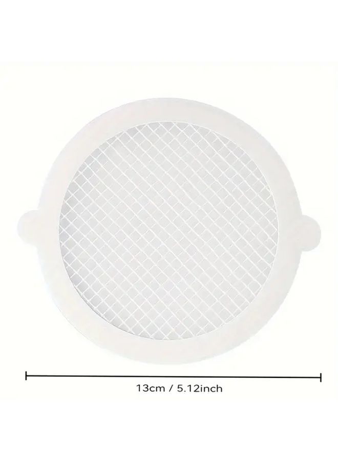 Multi Purpose Kitchen Sink Strainer White Mesh 2 Pack Disposable Hair Catcher - Image 3