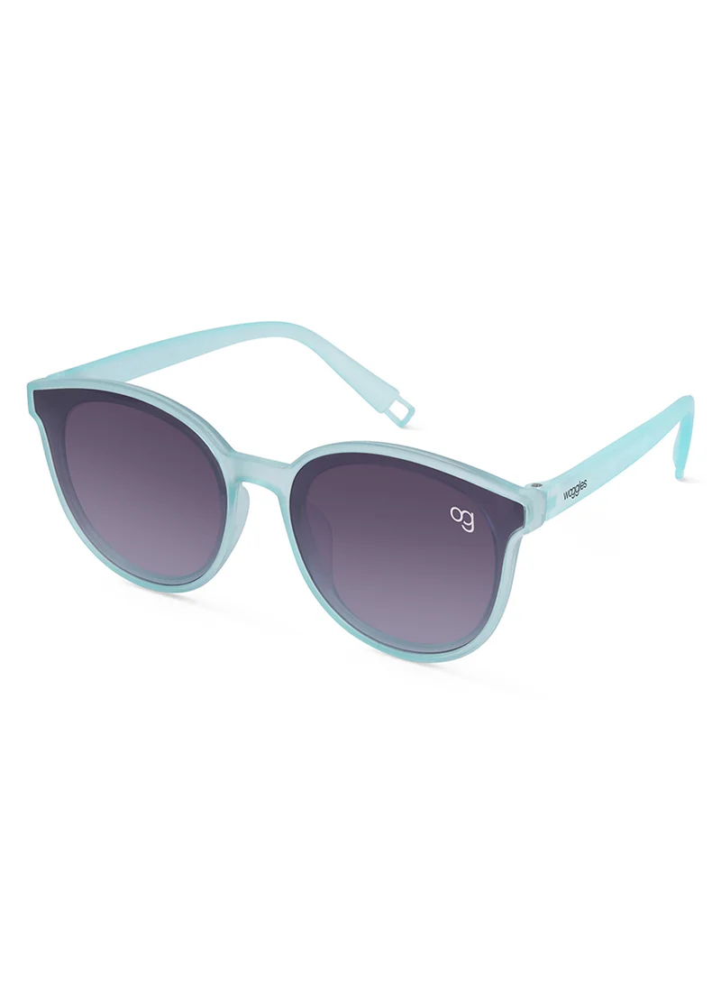 Woggles Eyeshield Blue Round Kids Sunglasses