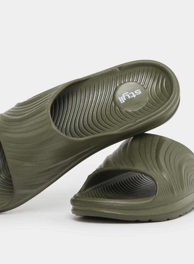 Styli Styli Abstract Textured Open Toe Slip-On Slides  - Image 3