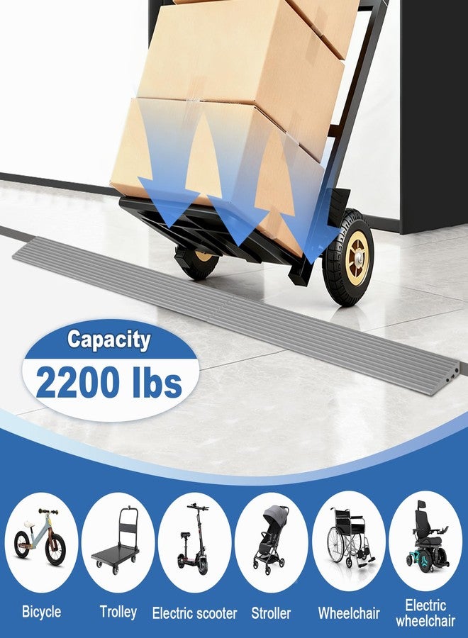 LIEKUMM 3/4" Odorless Threshold Ramp, 2200 lbs Wheelchair Ramp, Grey - Image 5