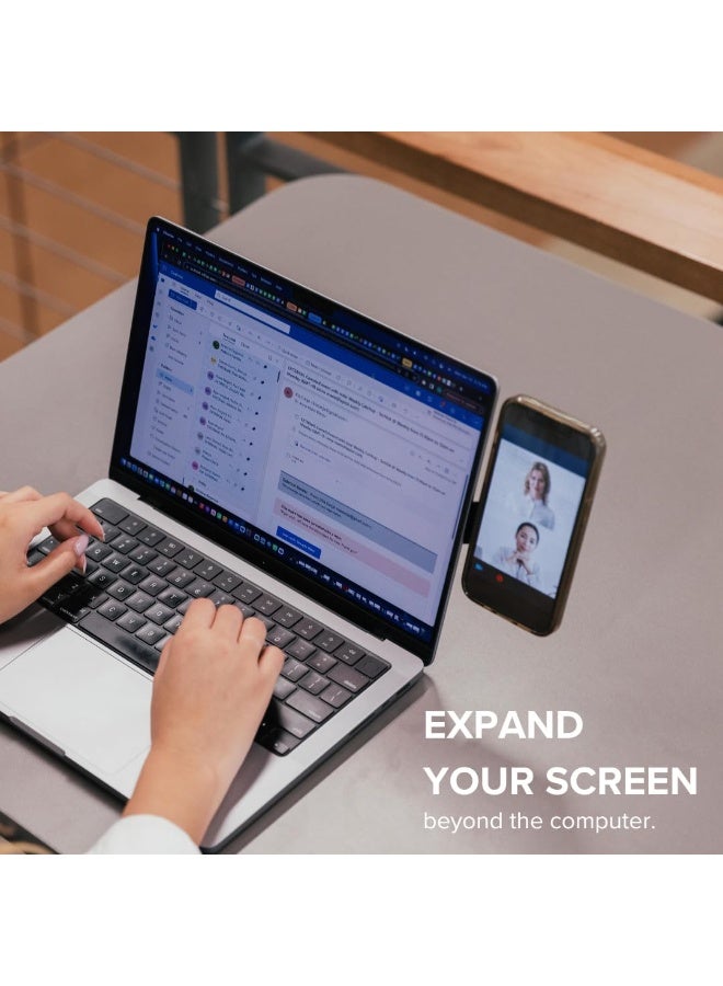 SideEye Phone Mount | Double Your Screen with Our Smartphone Magnetic Holder | Compatible with Any Type of Laptop and Smartphone | Magnetic Moving Mobile Holder on Laptop or Car - Image 2