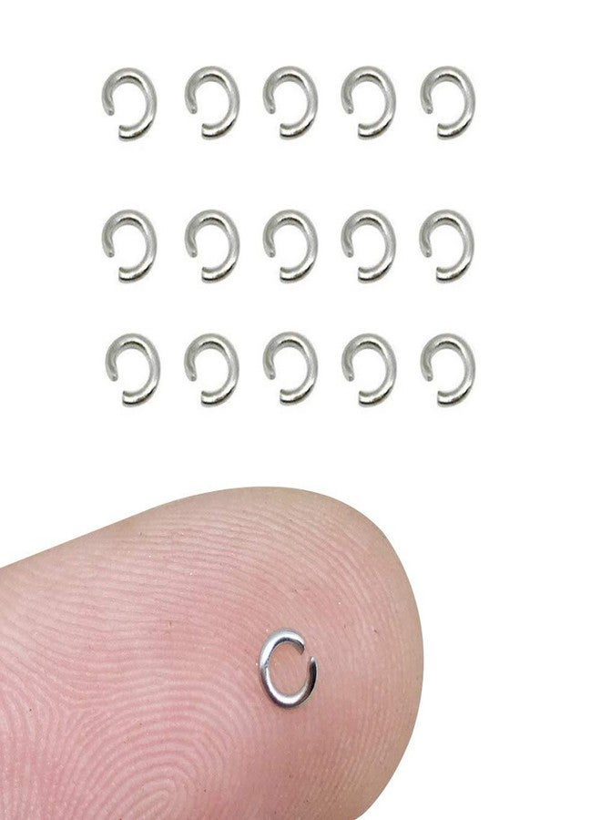WOCRAFT 2000 pcs Very Small 0.5x3mm Stainless Steel Split Rings Open Jump Ring Connector Rings for Jewelry Making Necklaces Bracelet Earrings Keychain DIY Craft (11673) - Image 1