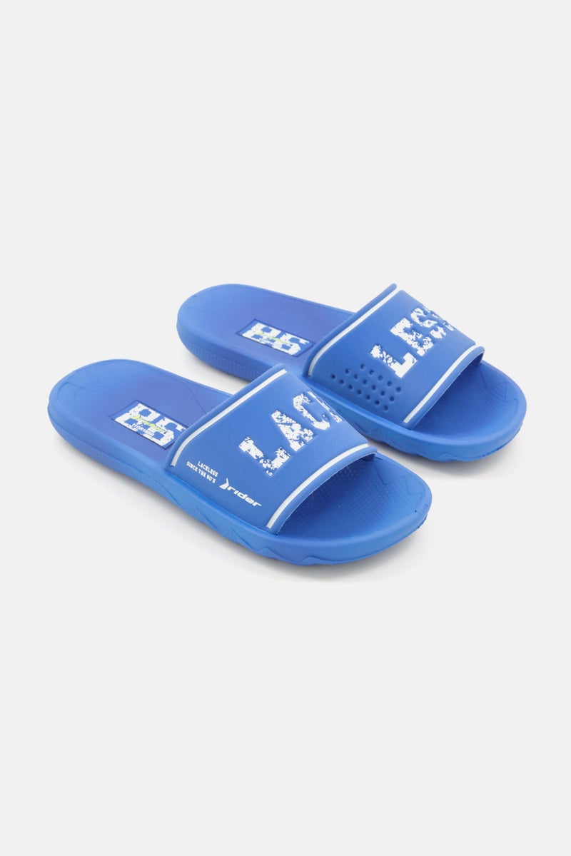 RIDER Kids Boy Slip On Slides, Blue - Image 1