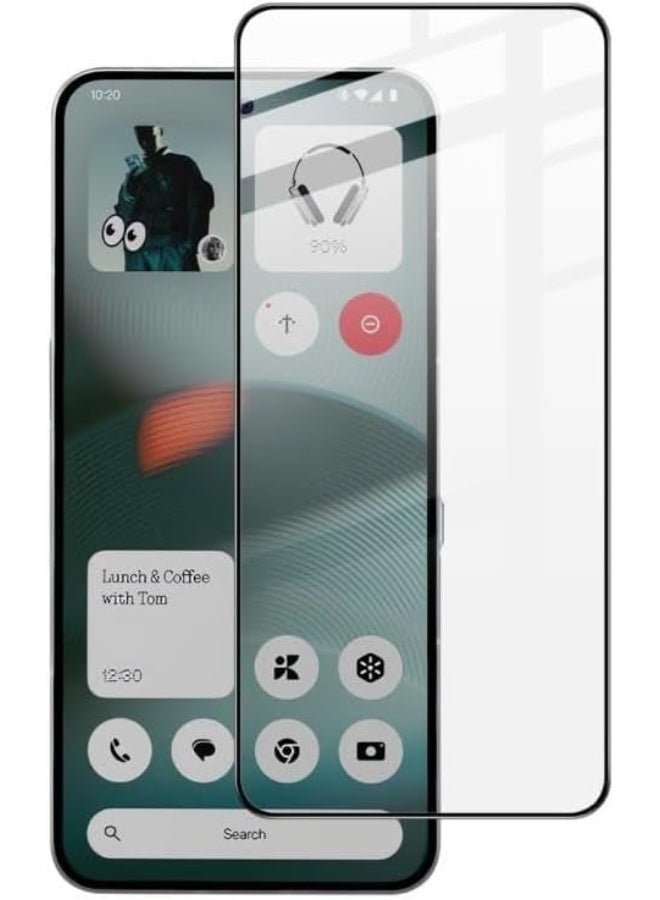 Muzz Nothing Phone (3) Screen Protector Full Glue Bubble Free Anti-Scratch Anti-Fingerprint 9H Hardness 3D Curved Edge Tempered Glass Screen Protector for Nothing Phone 3 5D Black Glass (1) - Image 4