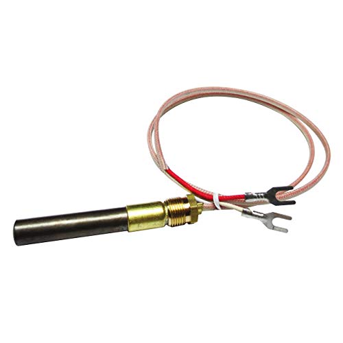 METER STAR 750mV Thermopile Generator Replacement - 24” Glass Fiber Wire for Gas Fireplaces, Water Heaters & Fryers, Compatible with Heatilator, Empire DV Models & PITCO 60125501/10002264 - Image 1